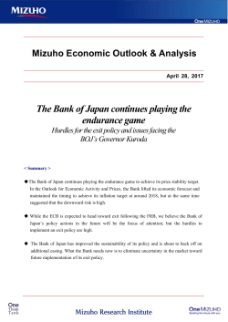 The Bank of Japan continues playing the endurance game