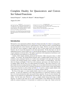 Complete Duality for Quasiconvex and Convex Set