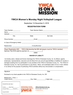registration form - YWCA of Genesee County