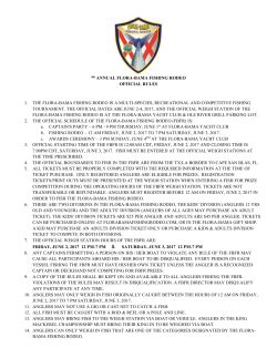 Flora-Bama Fishing Rodeo 2017 Official Rules