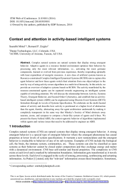 Context and attention in activity