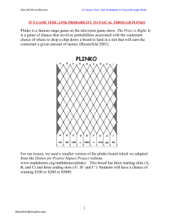 Plinko handout key1