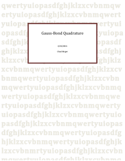 Gauss-Bond Quadrature