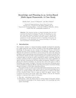 Knowledge and Planning in an Action-Based Multi