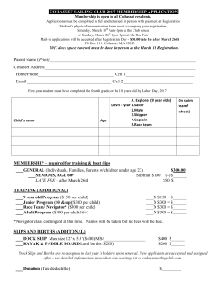 2017 Registration form - Cohasset Sailing Club