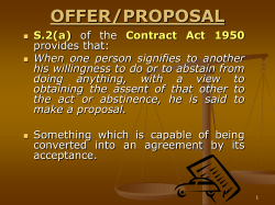 Introduction to the Law of Contract