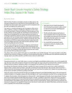 Sarah Bush Lincoln Hospital`s Safety Strategy Helps Stop Sepsis in