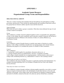 APPENDIX 1 Academic Senate Resource