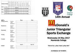 2017 Triangular Programme - Draft