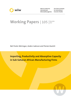 Importing, Productivity and Absorptive Capacity in Sub