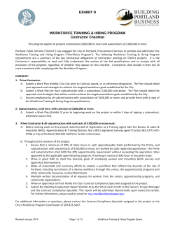 Exhibit D - Workforce Training and Hiring Program