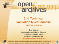 interim results - Open Archives Forum