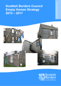 Scottish Borders Council Empty Homes Strategy 2012 &ndash; 2017