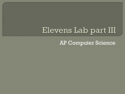 Elevens Lab part III