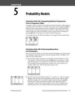 Calculator Notes for the TI-83 Plus and TI