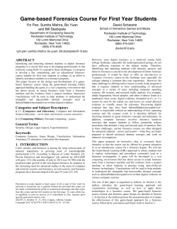 game based forensics-SIGITE12-Final