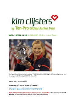 KIM CLIJSTERS CUP by TEN