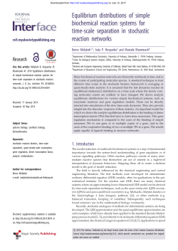 Equilibrium distributions of simple biochemical reaction systems for