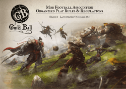 Mob Football Association Organised Play Rules