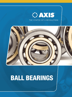 Axis Angular Contact Ball Bearings Brochure
