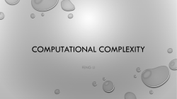 Computational Complexity