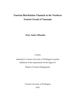 Tourism Distribution Channels in the Northern Tourist Circuit of
