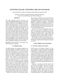 attention, please! expanding the geco database