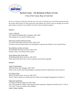 Harford County&mdash;The Backdrop of House of Cards