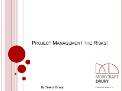 project management the risks!