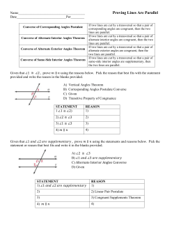 Proving Lines Are Parallel