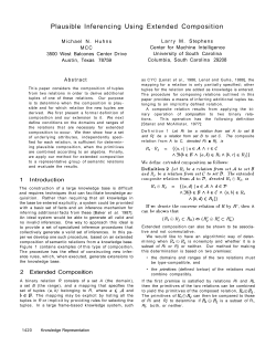Plausible Inferencing Using Extended Composition