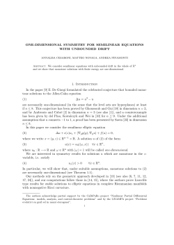 ONE-DIMENSIONAL SYMMETRY FOR SEMILINEAR EQUATIONS