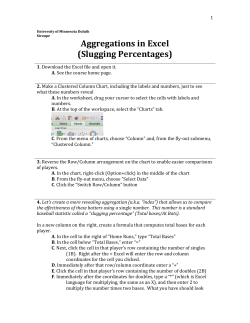 Aggregations in Excel (Baseball)