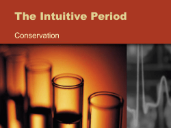 The Intuitive Period