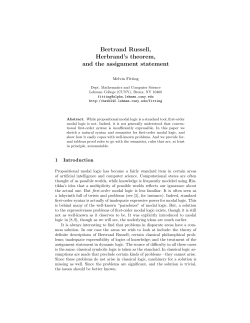 Bertrand Russell, Herbrand`s theorem, and the assignment statement