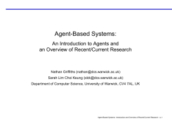 Agent-Based Systems - University of Warwick