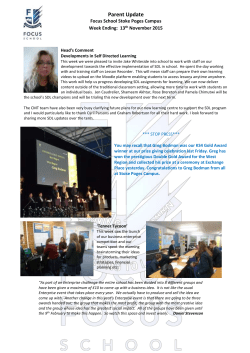 Parent Update 13th November