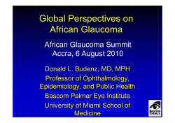 Global Perspectives on African Glaucoma
