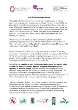 Erw Full Report Lead Creative Schools Scheme