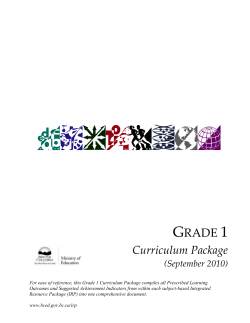 B.C.`s New Curriculum - Province of British Columbia