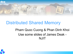 Distributed Shared Memory