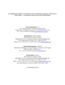 4.2. Mode Choice Model - Department of Civil, Architectural and