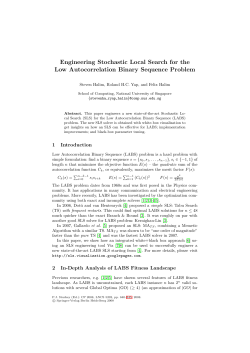 Engineering Stochastic Local Search for the Low