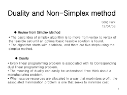 Non-Simplex Method