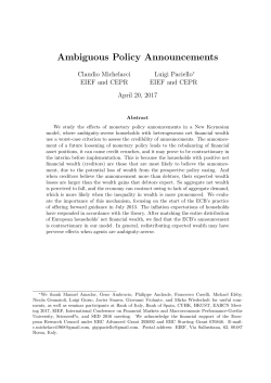 Ambiguous Policy Announcements