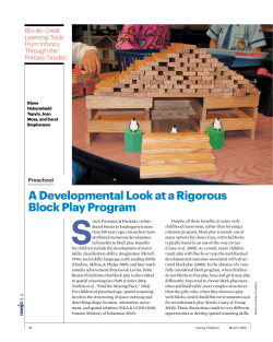 A Developmental Look at a Rigorous Block Play Program