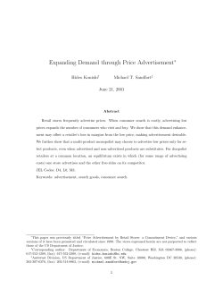 Expanding Demand through Price Advertisement