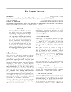 The Graphlet Spectrum - Mines ParisTech CBIO