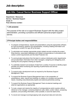 Job Description template