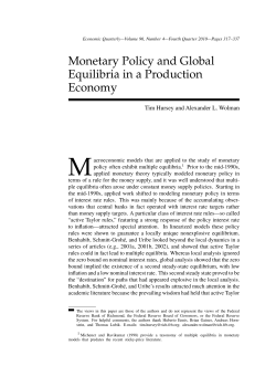 Monetary Policy and Global Equilibria in a Production Economy